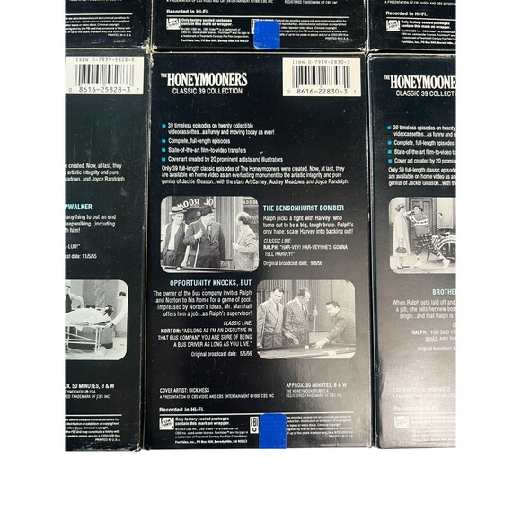 THE HONEYMOONERS Classic 39 Collection LOT of 8 VHS Tapes 16 Episodes 80s TESTED - Picture 7 of 16